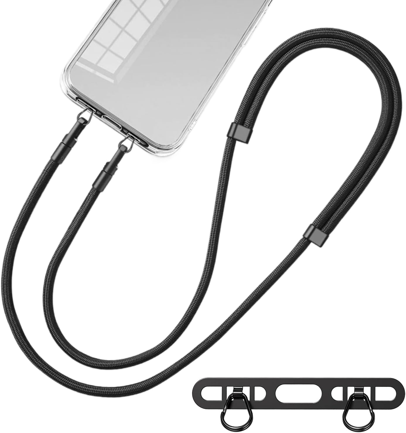 Crossbody Lanyard Neck Strap Case - Smycz do telefonu komórkowego, ulepszona podwójna