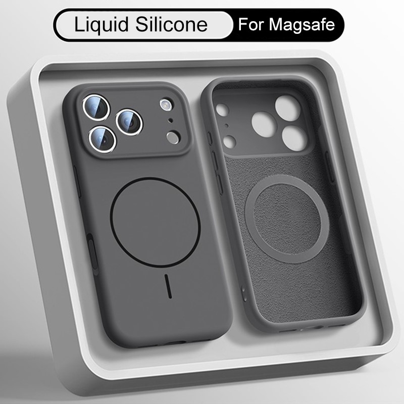 Liquid Silicone Magnetic Phone Case - Luksusowe etui z płynnego silikonu do