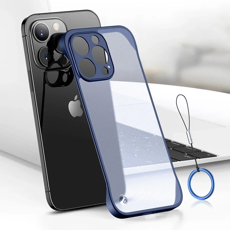 Ultra Thin Frameless Phone Cover - Dla Iphone 16 15 14 Pro