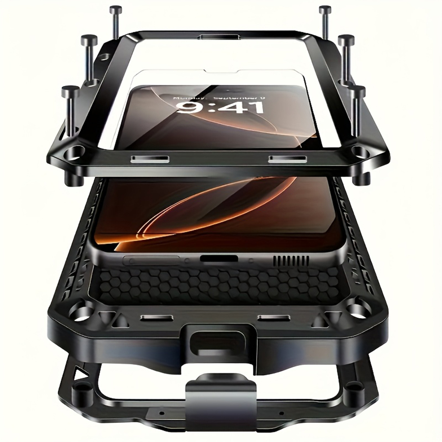 Heavy Duty 360 Full Body Protective Case - Wytrzymałe metalowe etui na telefon z