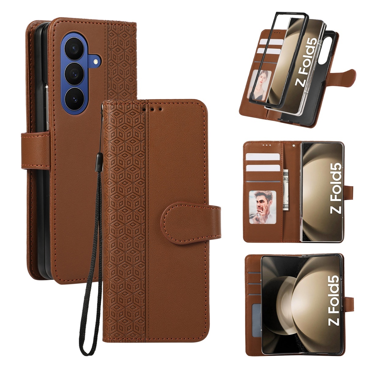 Skórzane etui z klapką i paski – Leather Wallet Card Holder Phone Cover recenzja i cena